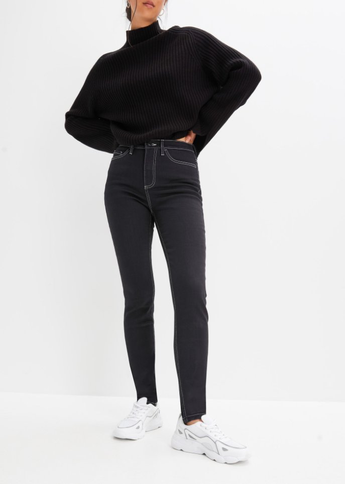 Super Skinny-Jeans mit Kontrastnähten