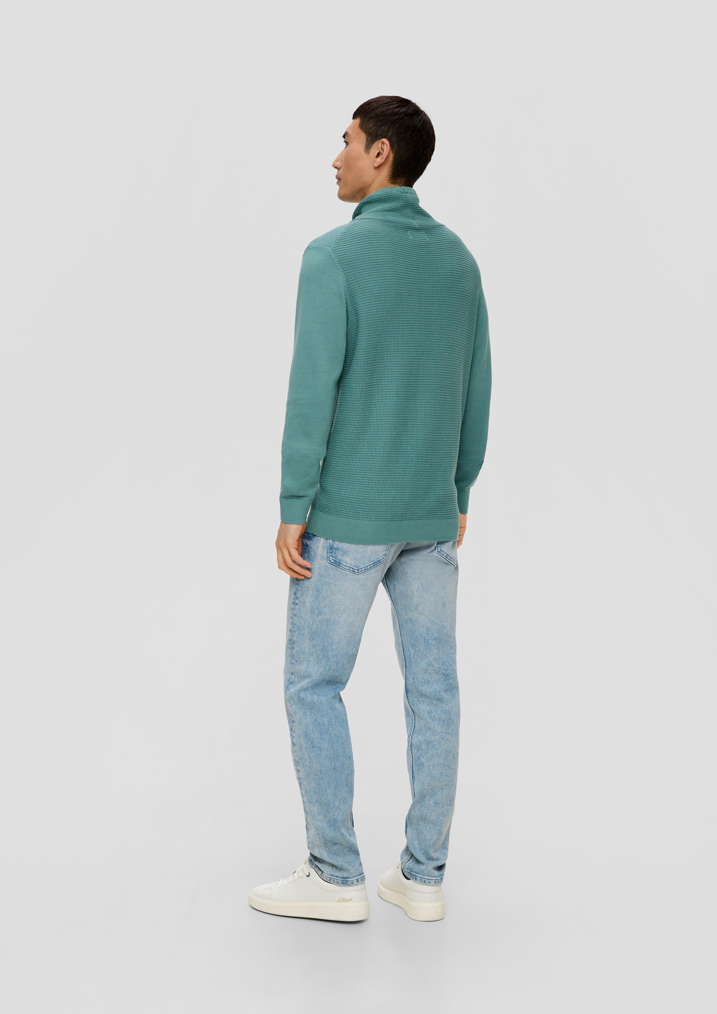 Strickpullover mit Jersey-Ärmeln  2137428-6557