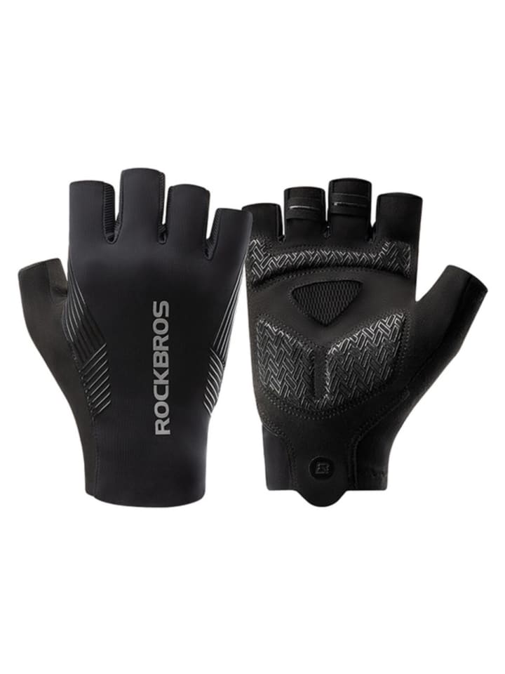 Rockbros Rockbros Fahrradhandschuhe Frühling/Sommer/Herbst, kurze Finger in Schwarz günstig kaufen