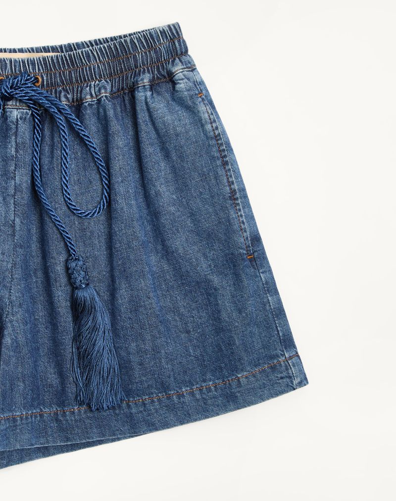 Shorts jeans de chambray