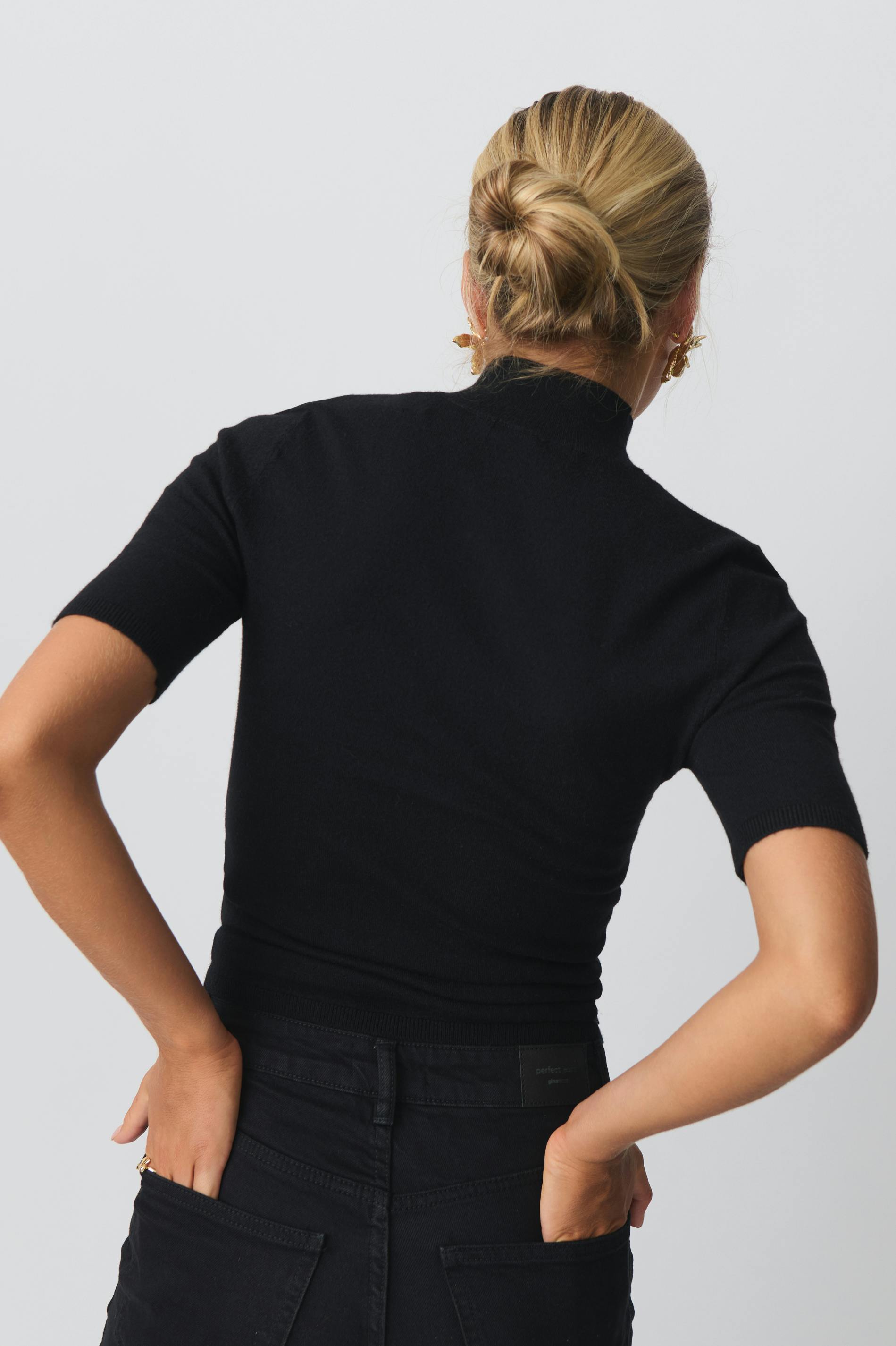 Knitted polo top