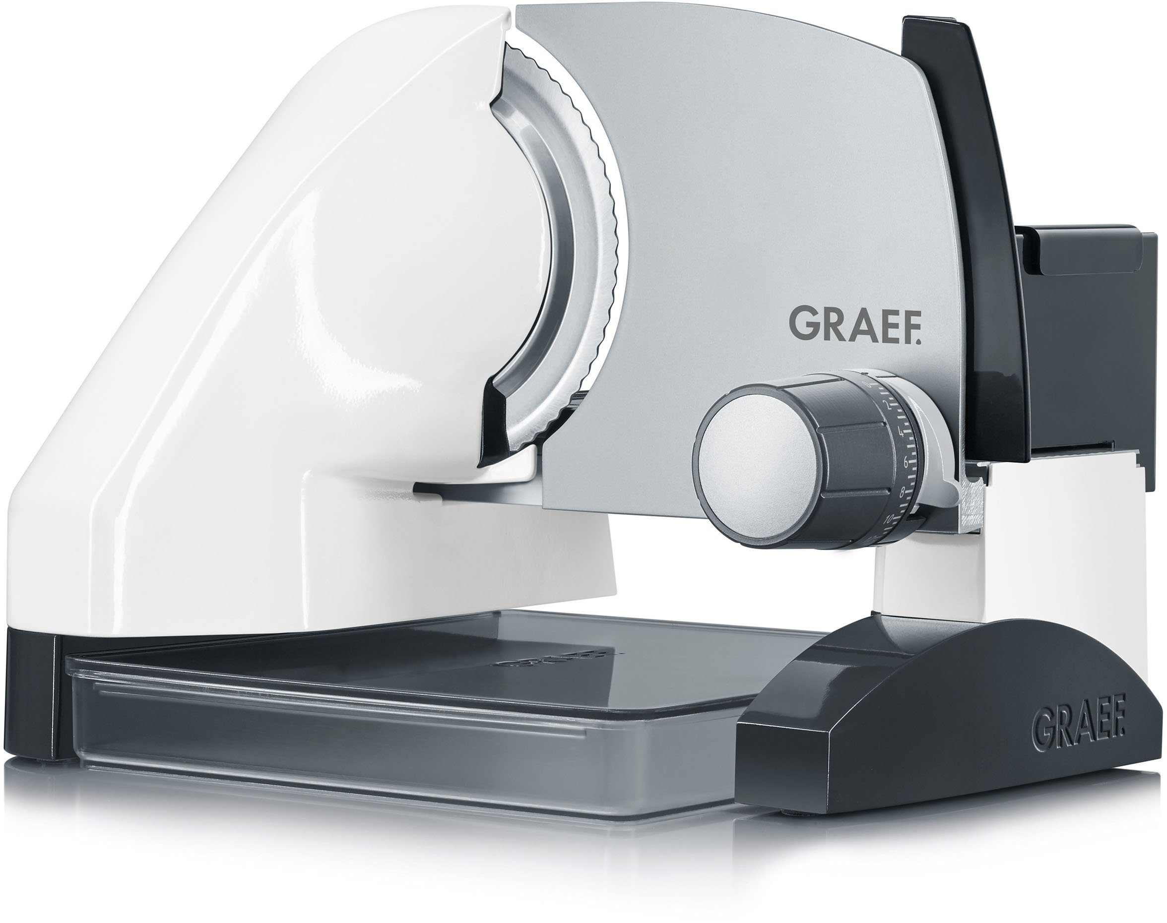 Graef Allesschneider SlicedKitchen SKS 50001, 170 W, inkl. Aufbewahrungsbox & MiniSlice-Aufsatz, weiß
