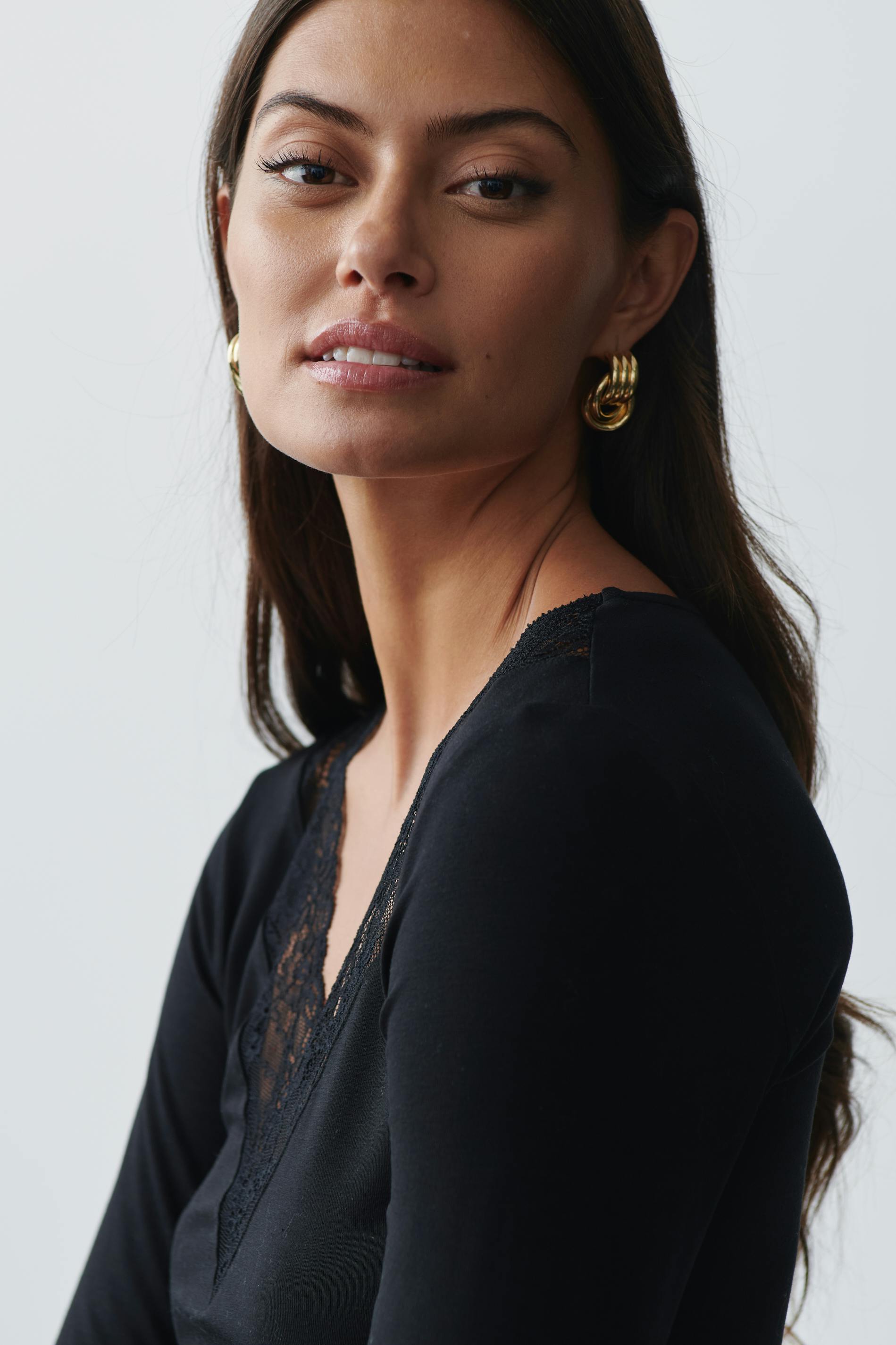 Lace detail top