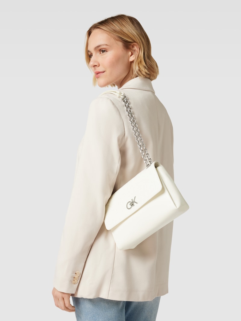 Crossbody Bag in Leder-Optik Modell 'RE-LOCK' in ecru