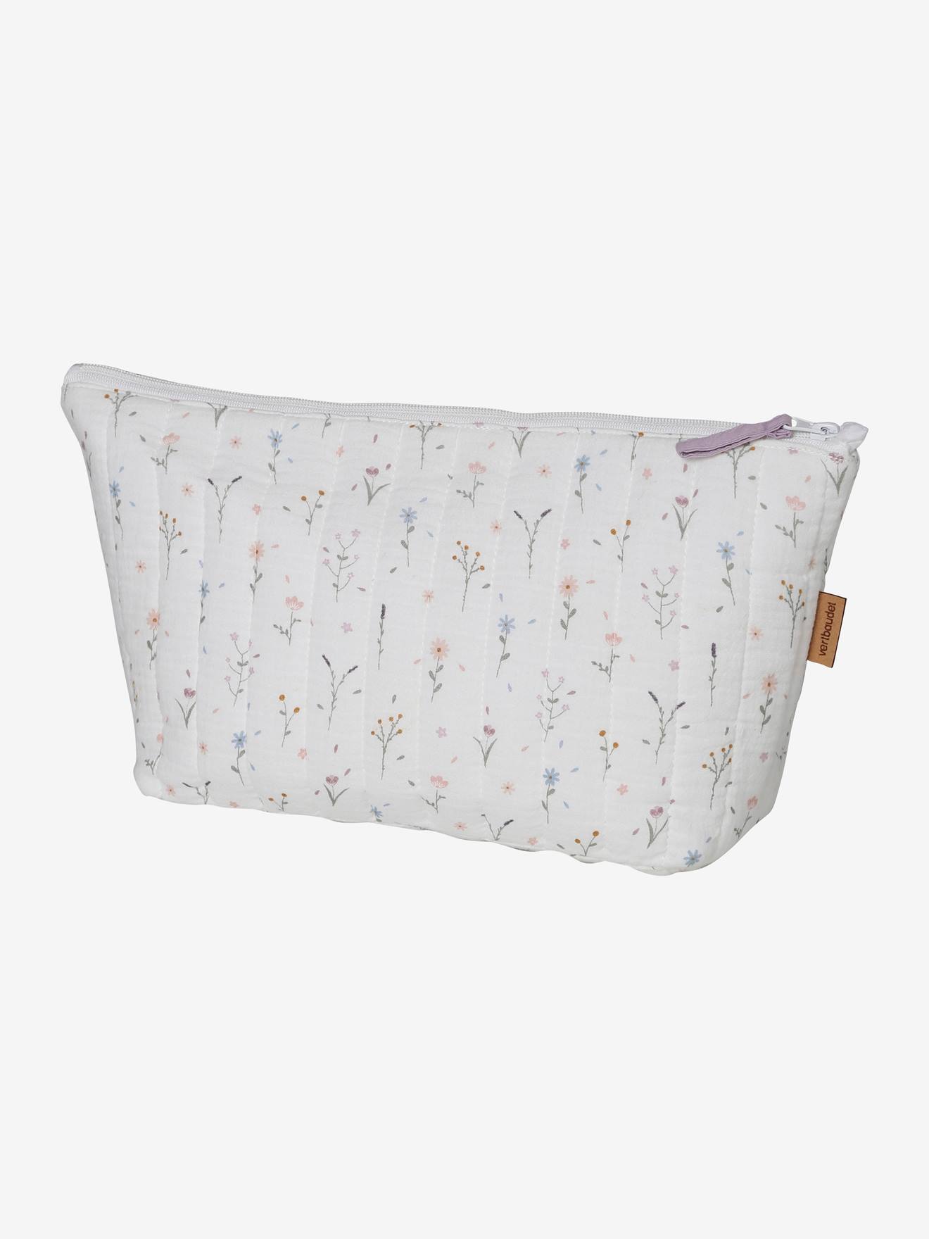 Trousse de toilette enfant en gaze de coton écru