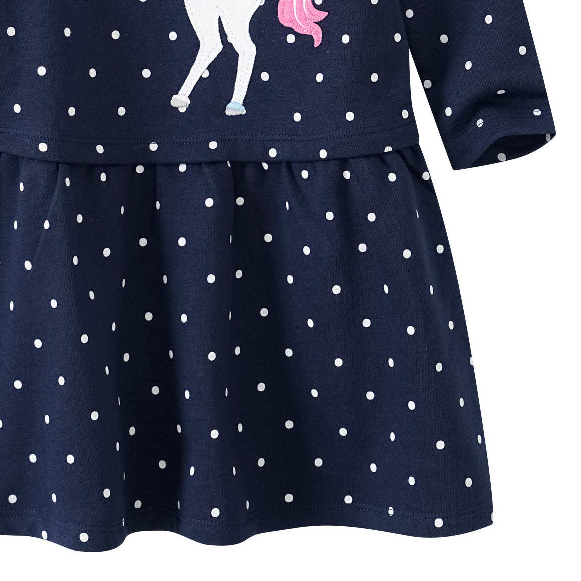 Mädchen Kleid mit Einhorn-Applikation