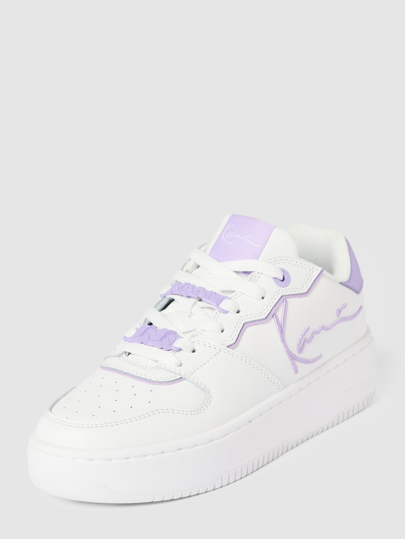 Sneaker mit Kontrastbesatz in weiss