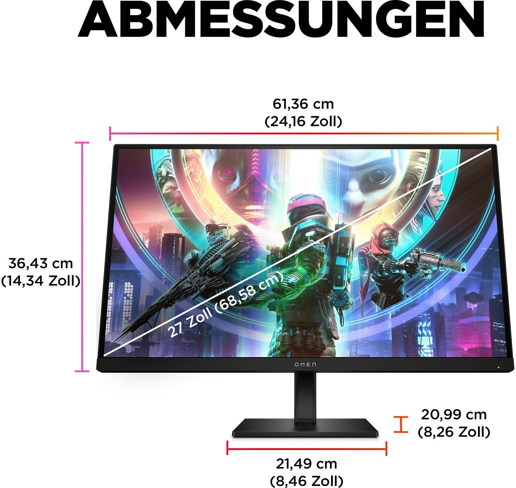 HP OMEN 27qs (HSD-0161-A) Gaming-Monitor (69 cm/27 