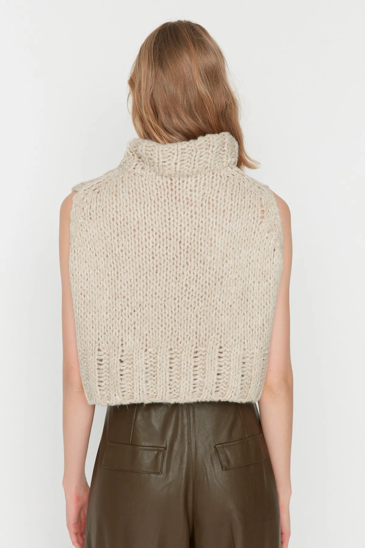 Trendyol Collection  Strickweste - Grau - Regular Fit