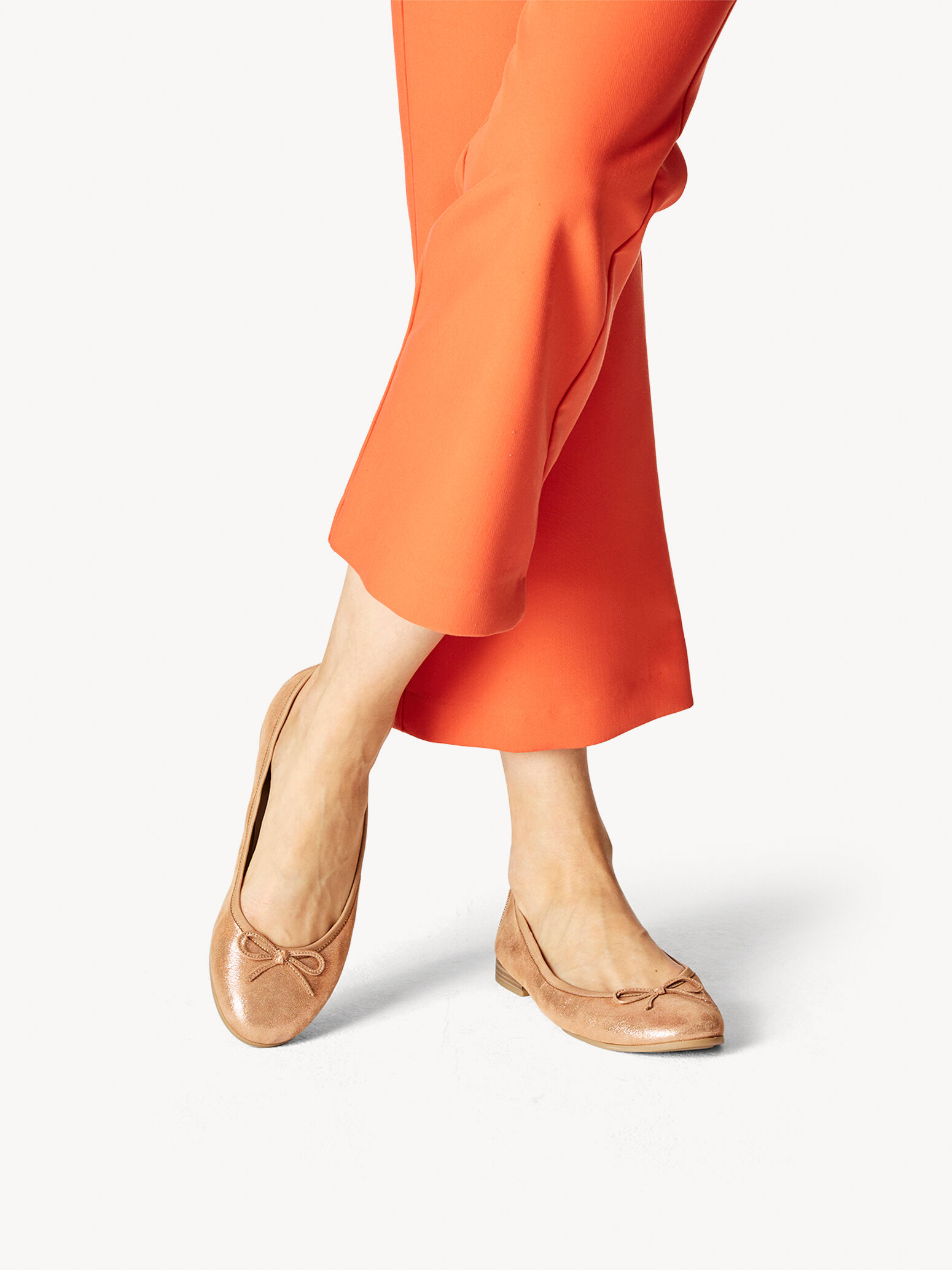 Ballerine en cuir - métallique