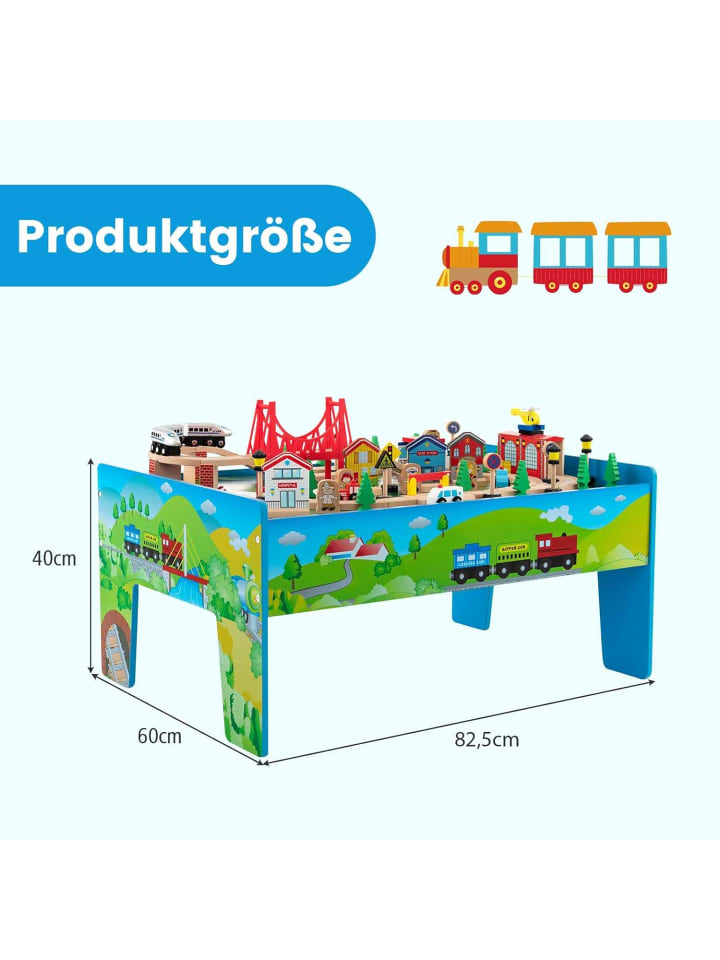 COSTWAY 80 tlg. Set Eisenbahn in Bunt günstig kaufen 60 cm