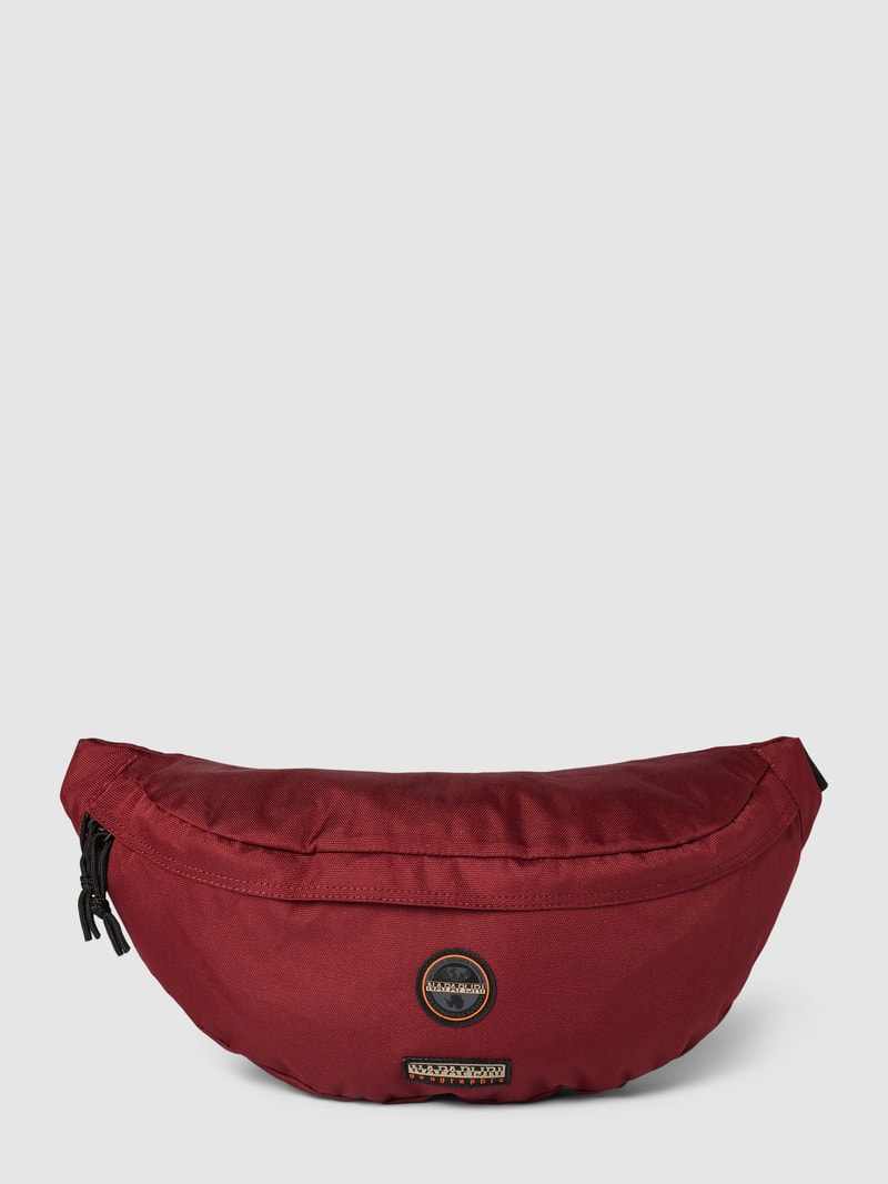 Bauchtasche mit Label-Patch in dunkelrot