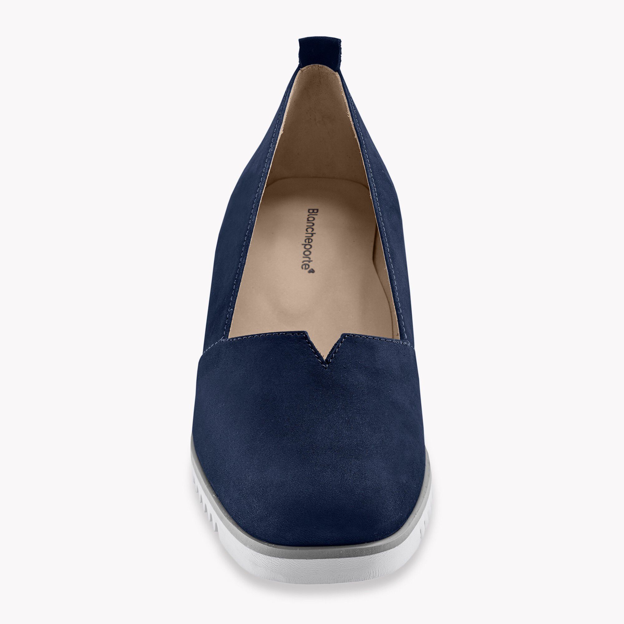 Ballerines compensées en cuir