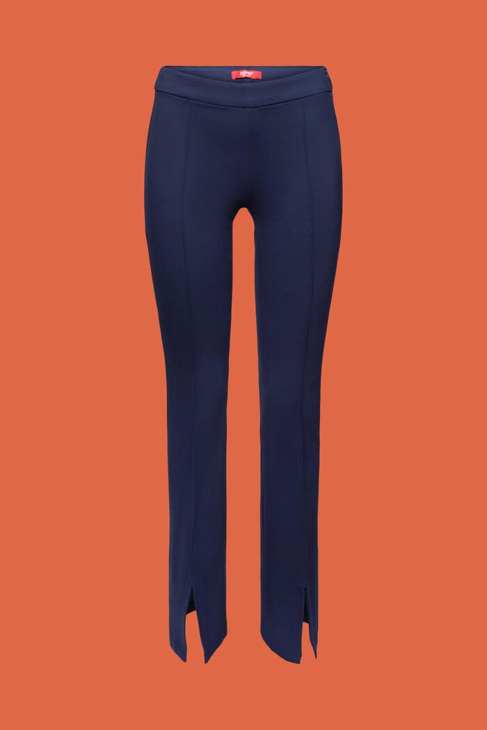 Punto-Jersey-Hose mit geschlitztem Saum