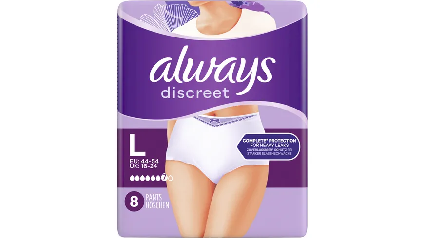 always discreet Inkontinenz Höschen Gr. L Monatspackung