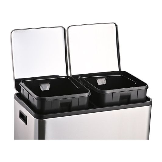 Poubelle VALBERG en acier inoxydable 2x30L