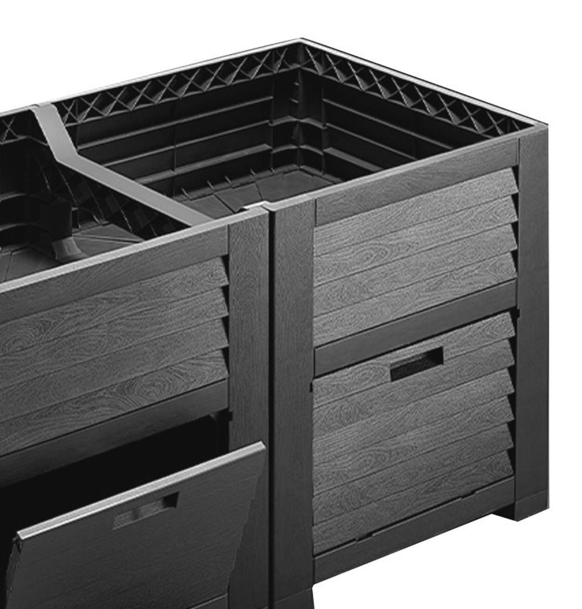 dynamic24 Hochbeet 600 Liter, Hochbeet 226cm Garten Schrank Frühbeet Kräuterbeet Pflanzkasten