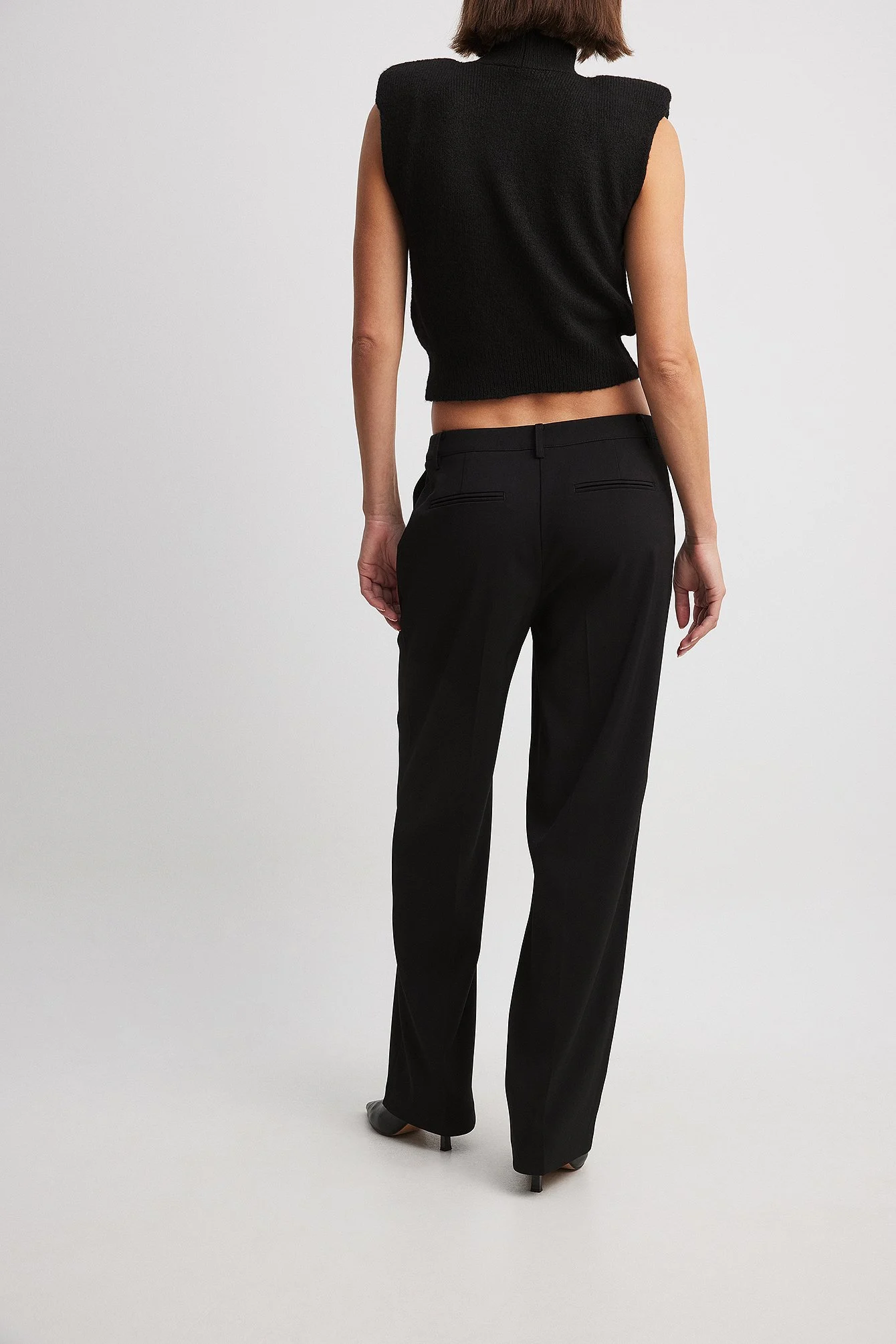Gerade Anzughose mit niedriger Taille