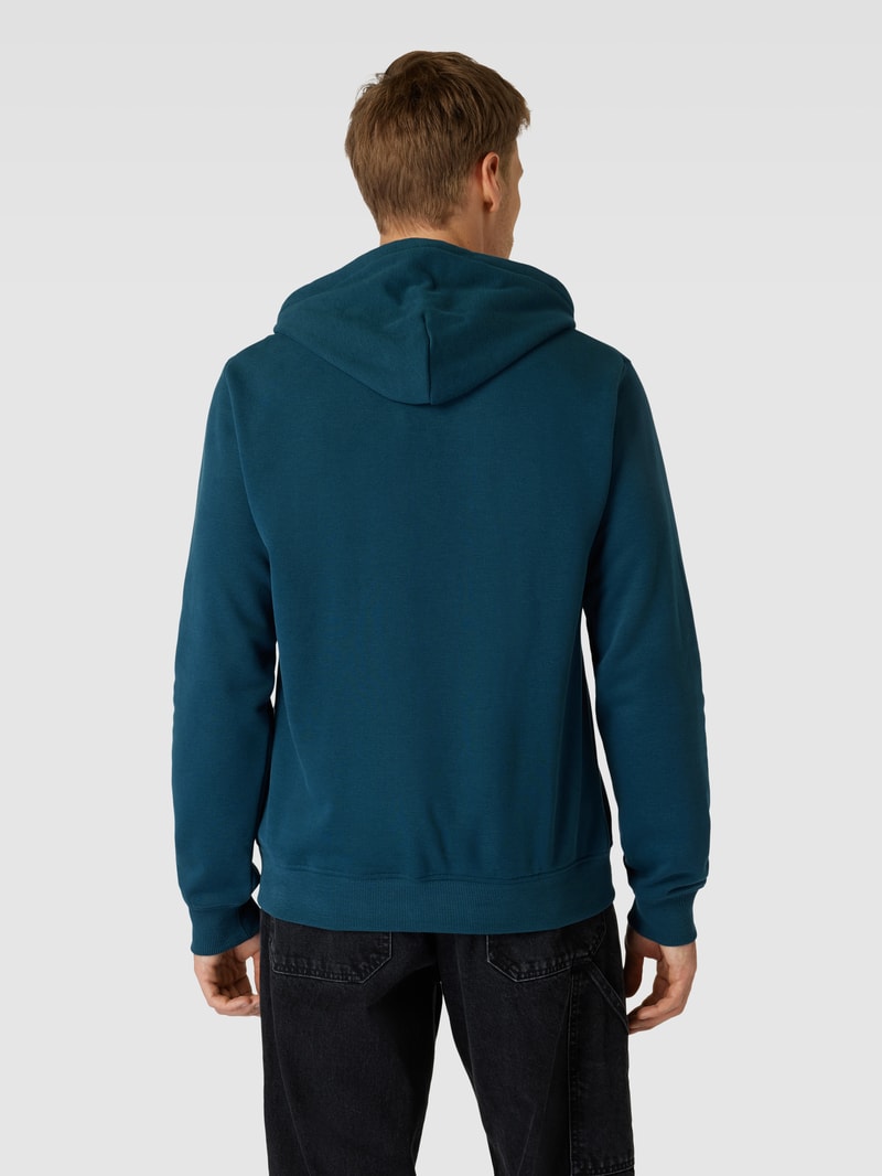 Hoodie mit Logo-Print und Kapuze mit Tunnelzug in smaragdgrün