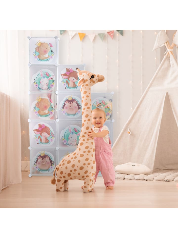 relaxdays Kinder-Steckregal in Weiß - (B)110 x (H)145 x (T)37 cm günstig kaufen onesize