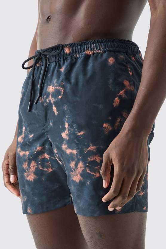 Mittellange Batik Badehose