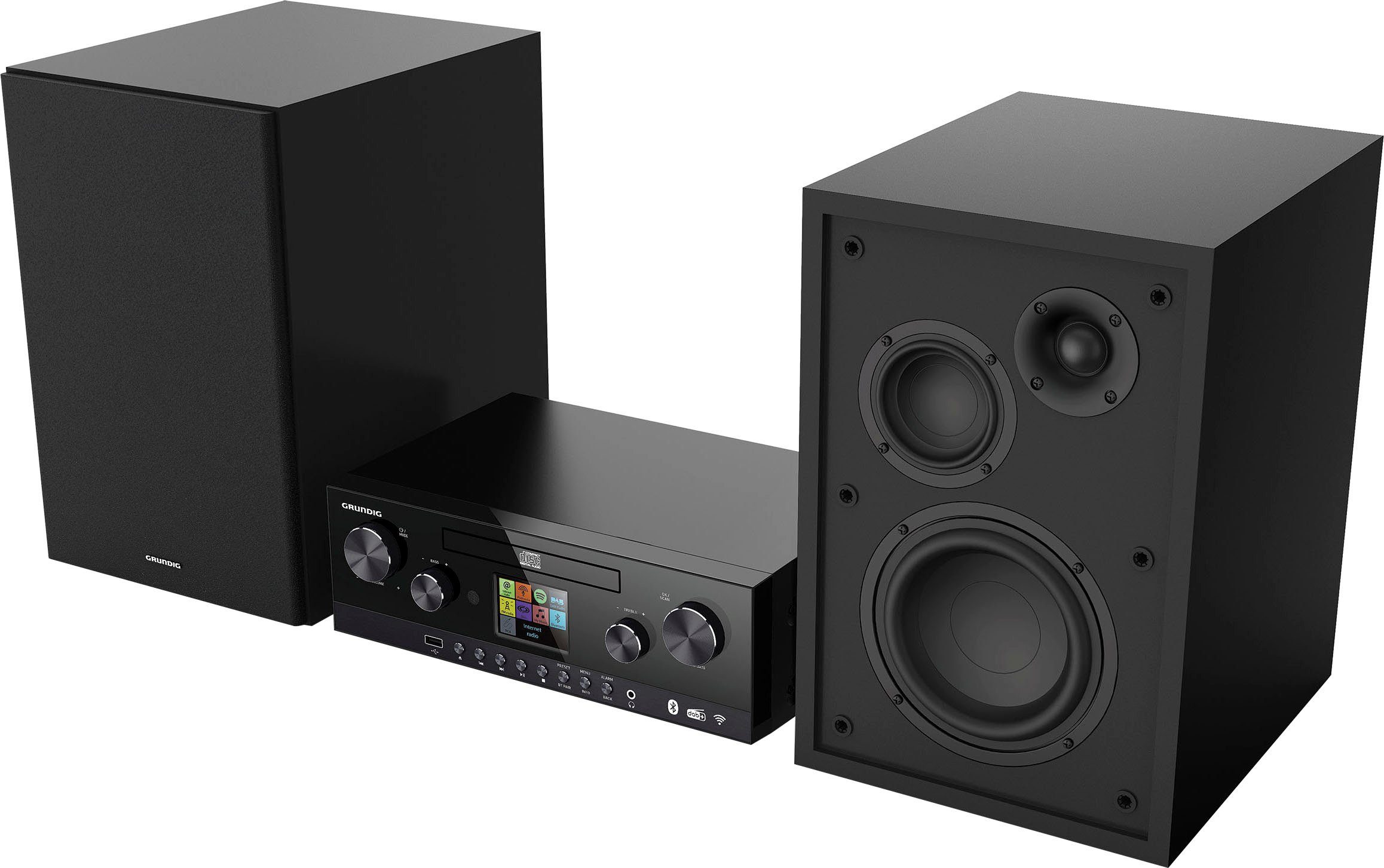 Grundig CMS 5000 BT DAB+ WEB Microanlage (Digitalradio (DAB), Internetradio, 100 W)