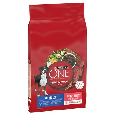 PURINA ONE Medium/Maxi Adult Rind & Reis
