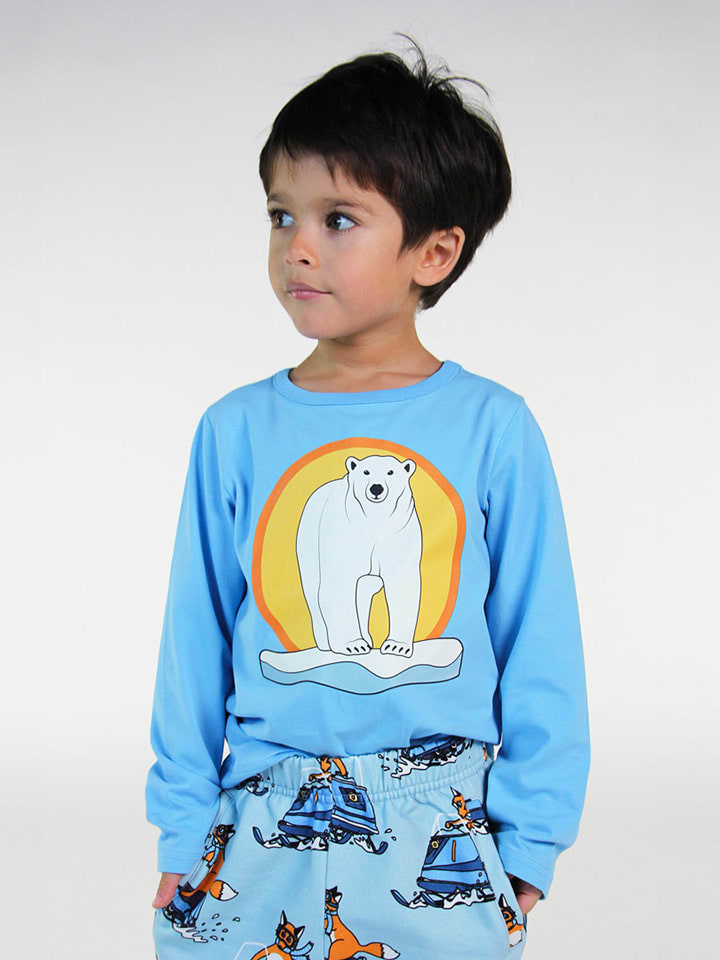 Småfolk Longsleeve in Blau/ Gelb günstig kaufen