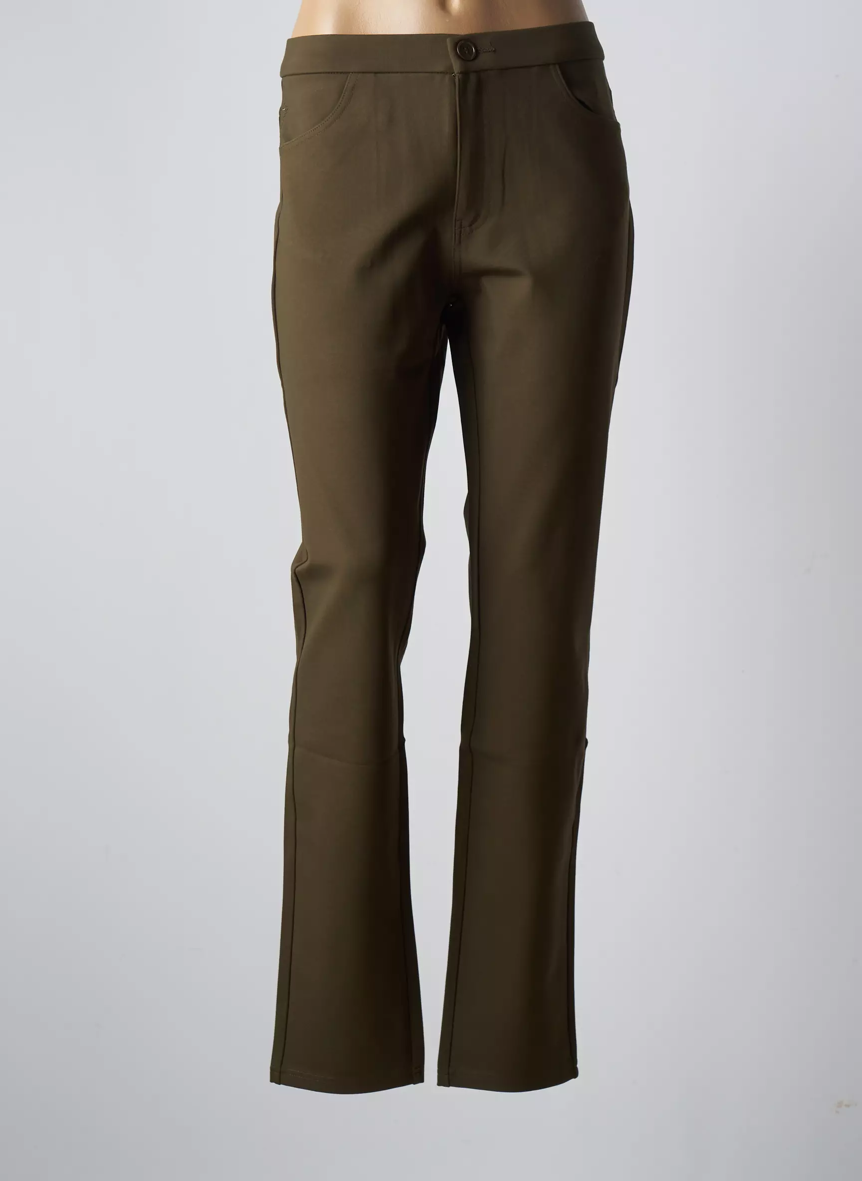 Youline Pantalons Slim Femme couleur vert