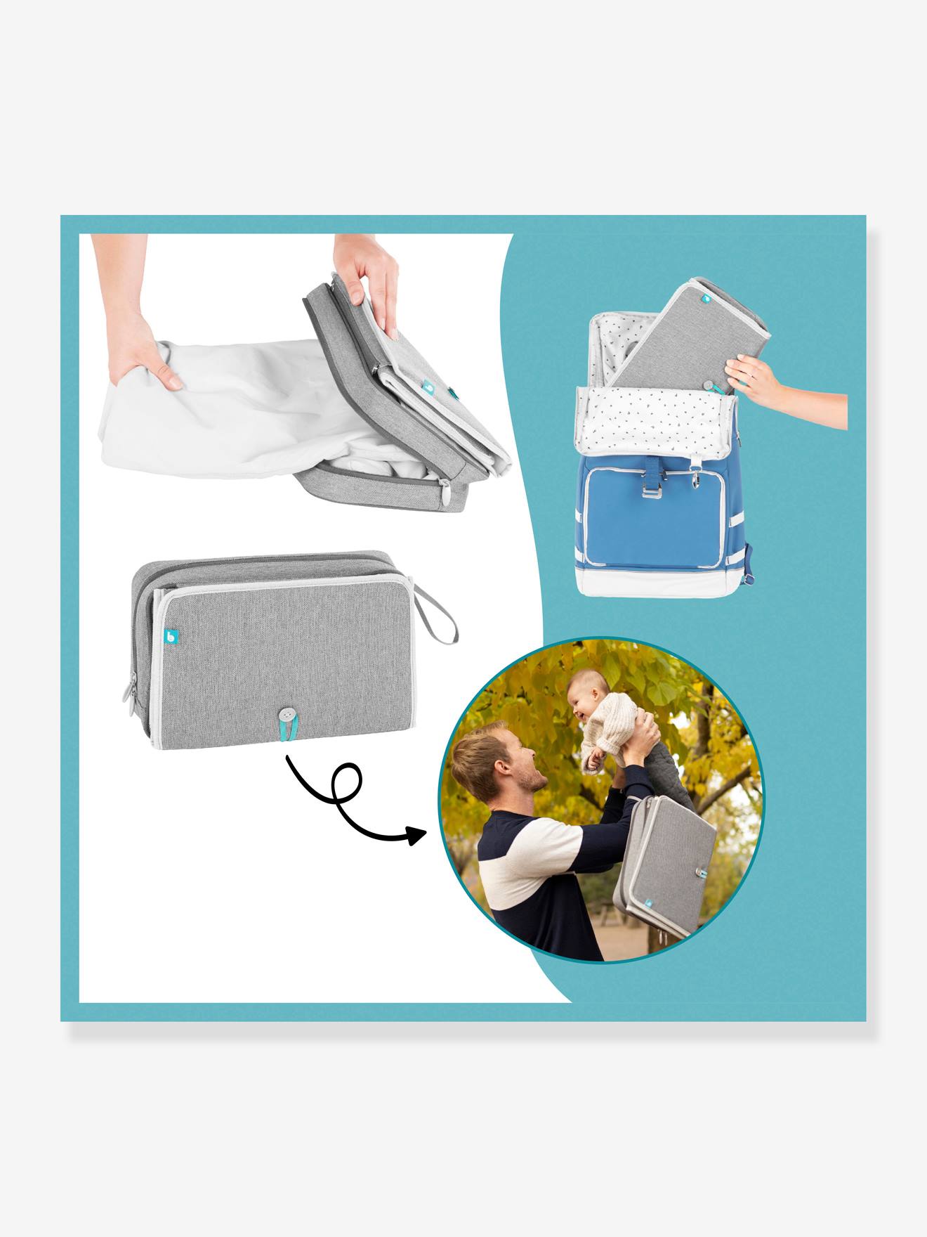 Plan à langer de voyage BABYMOOV Nomadcare blanc