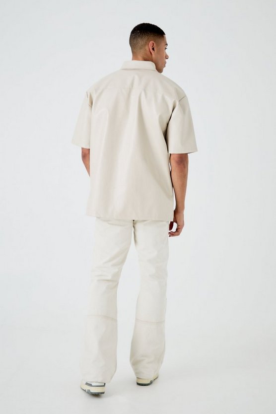 Kastiges Oversize PU-Hemd