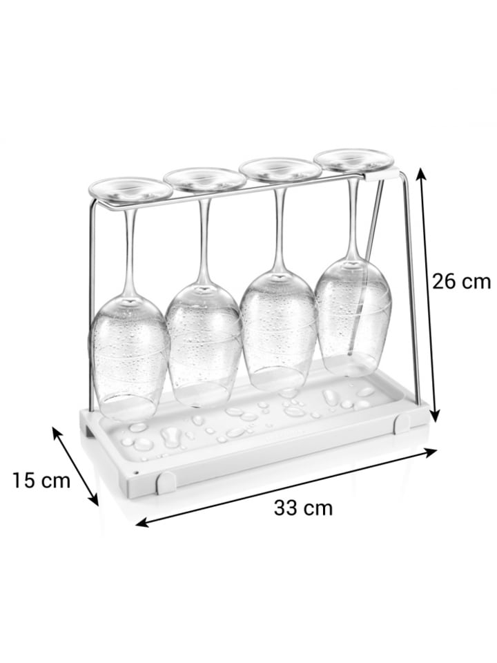 Tescoma Weinglashalter und Abtropfschale FlexuSPACE 330x148mm in weiß günstig kaufen 330 x148 mm