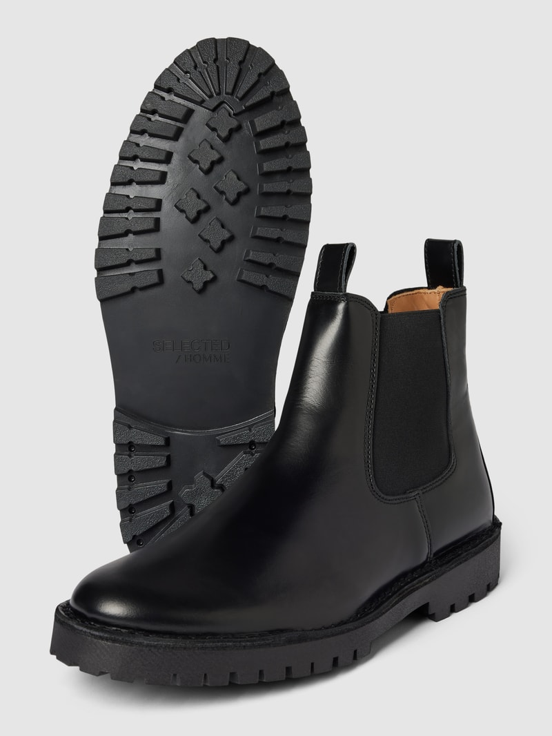 Chelsea Boots mit elastischen Einsätzen Modell 'RICKY' in schwarz