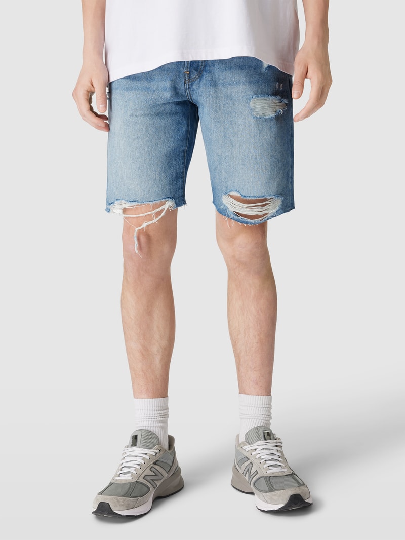 Shorts im Destroyed-Look in jeans