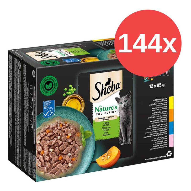 Sparpaket Sheba Nature's Collection in Sauce 144 x 85 g | bitiba