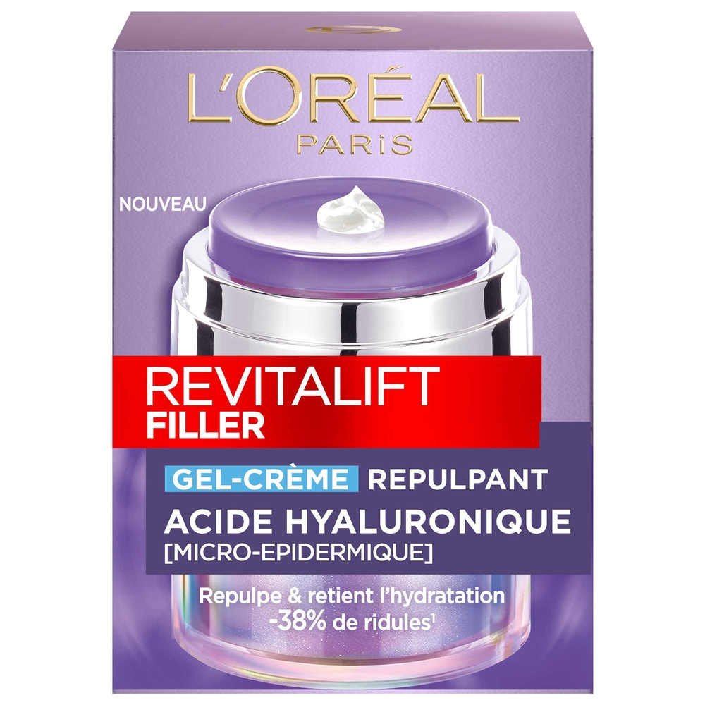 L'Oréal Paris Revitalift Filler Revitalift Filler Gel-Crème Repulpant Acide Hyaluronique, Céramides, Niacinamide