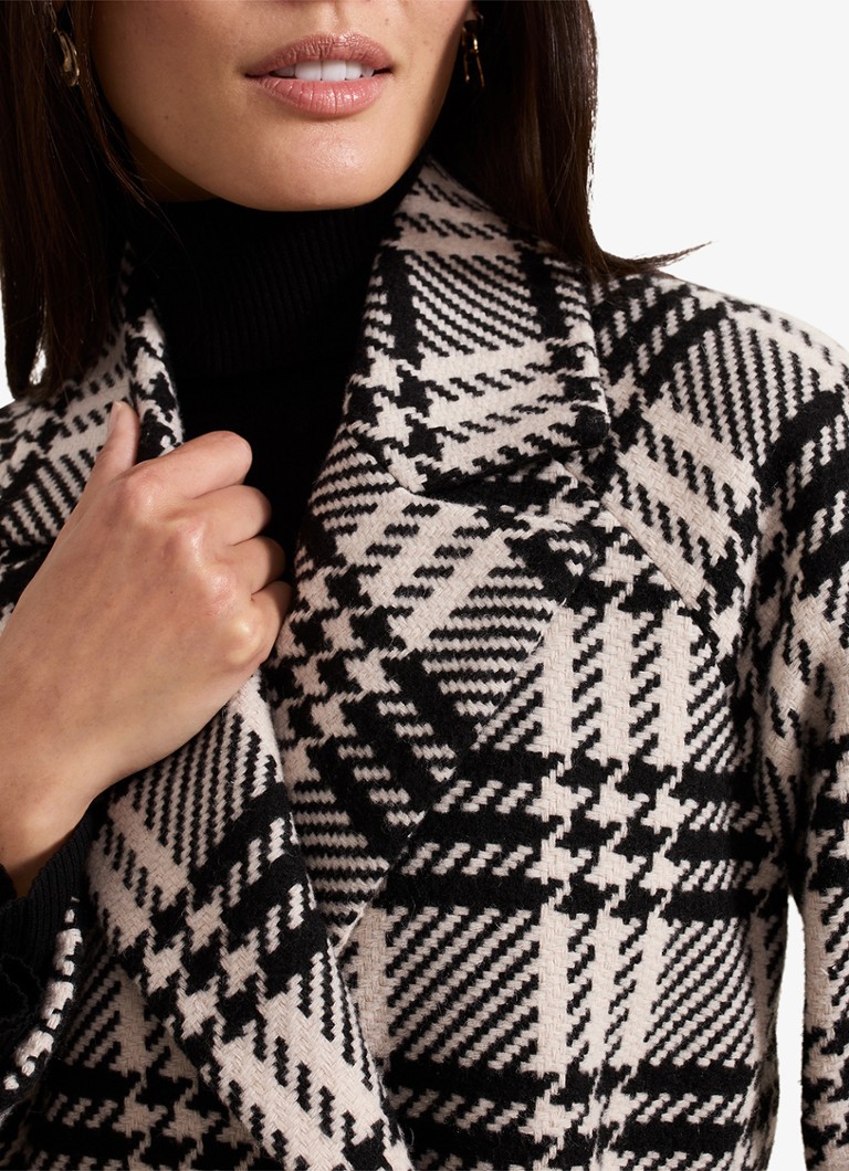 Phase Eight Cassie coat in wool blend with checked design