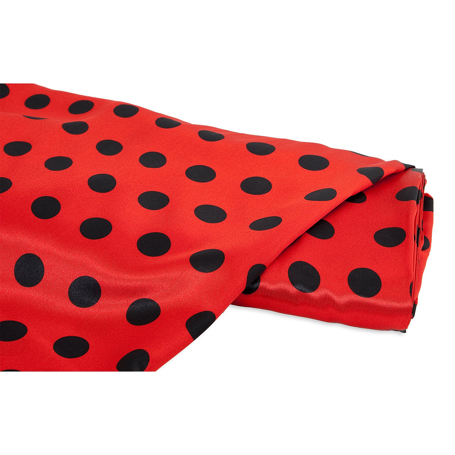 Satin Tupfen, rot/schwarz