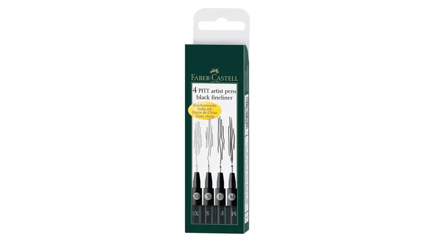 FABER-CASTELL Tuschestift Pitt Artist Pen Farbe 199 4er Set
