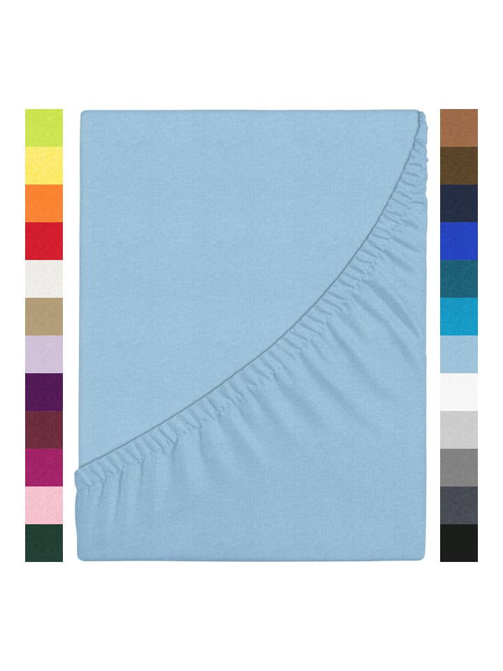 GMD Living Jersey Spannbettlaken JANNEBY für Babybett in Hellblau günstig kaufen 70 x 140 cm