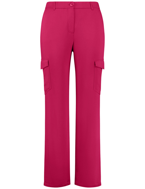Cargohose aus elastischem Satin
