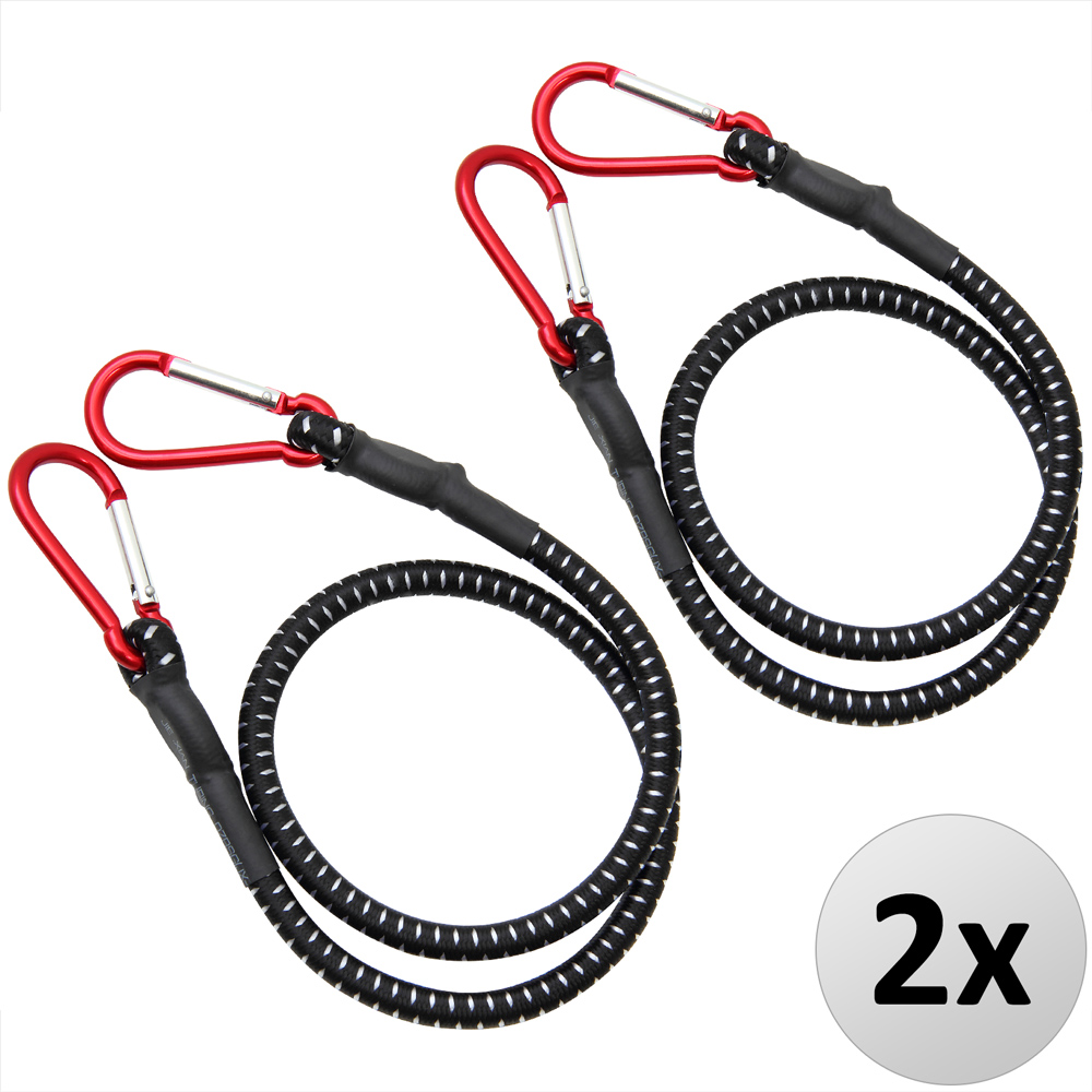 Casaria Deuba® Spanngummi Expander 80 x 1cm  2er Set schwarz / weiß / rot