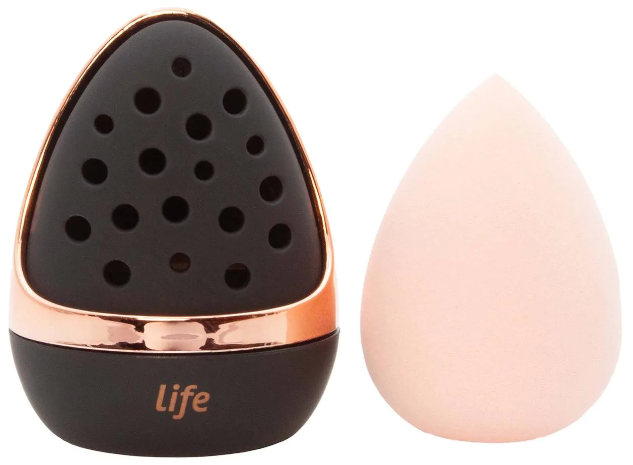 „Life Powder Pink“ kempinių rinkinys + juodas dėklas, 2 dalys