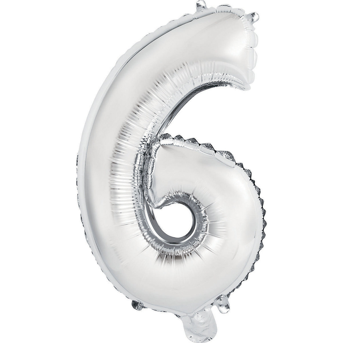 Mini Folienballon Zahl 6, 35cm
