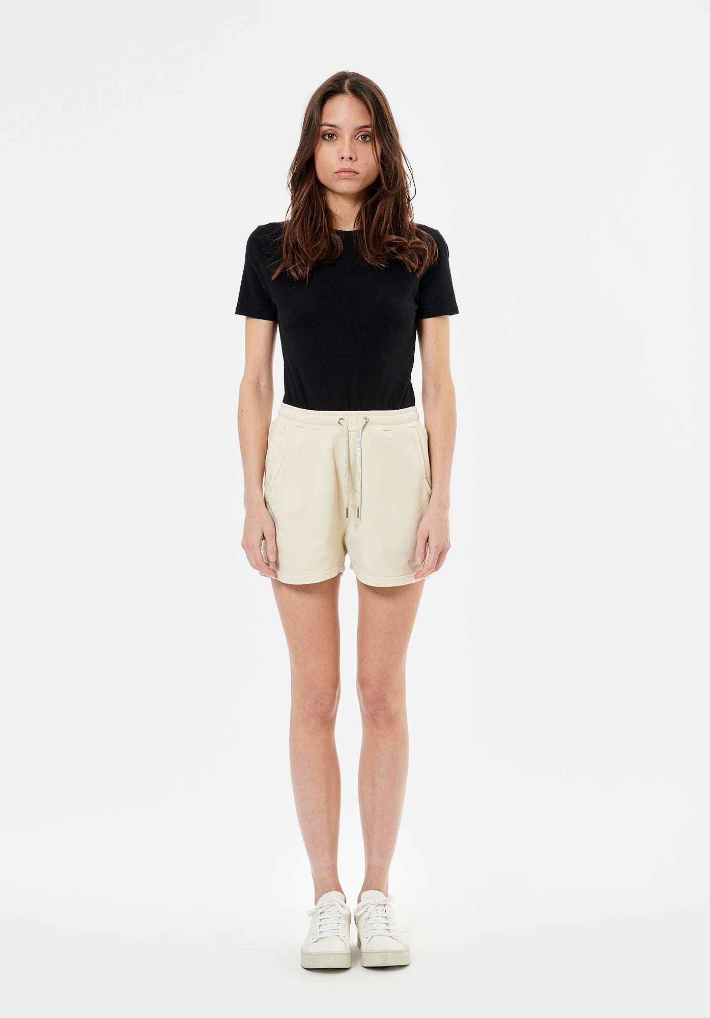 APRIL  Short beige femme 100% coton