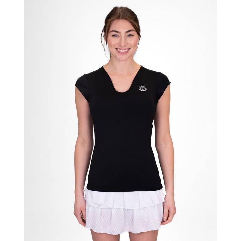 BIDI BADU Pure Wild V-Neck Tee Tennisshirt Damen