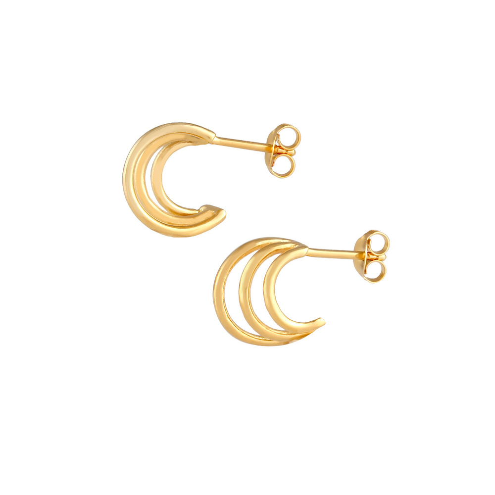 Elli PREMIUM Elli PREMIUM Boucles d'Oreilles Tendance minimale de base pour dames créoles en 9 Boucles d'oreilles