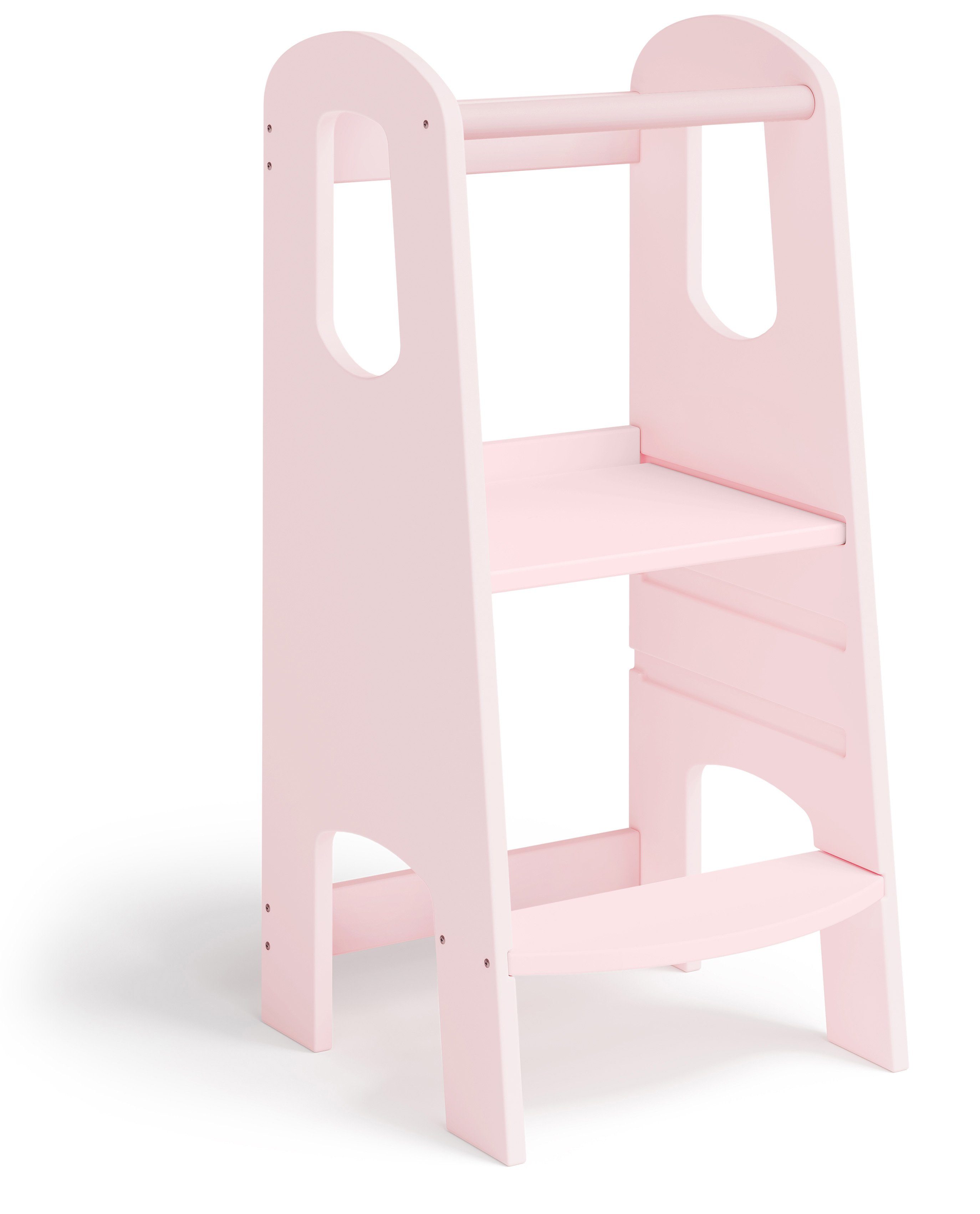 Bellabino Stehhilfe Lernturm Luni, 3-fach höhenverstellbar, aus Birke Sperrholz, rosa