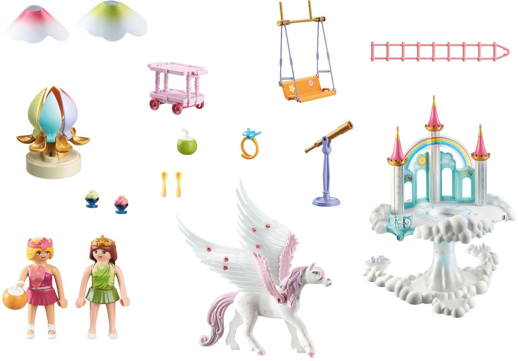 Playmobil® Konstruktions-Spielset Himmlisches Regenbogenschloss (71359), Princess Magic, (114 St)