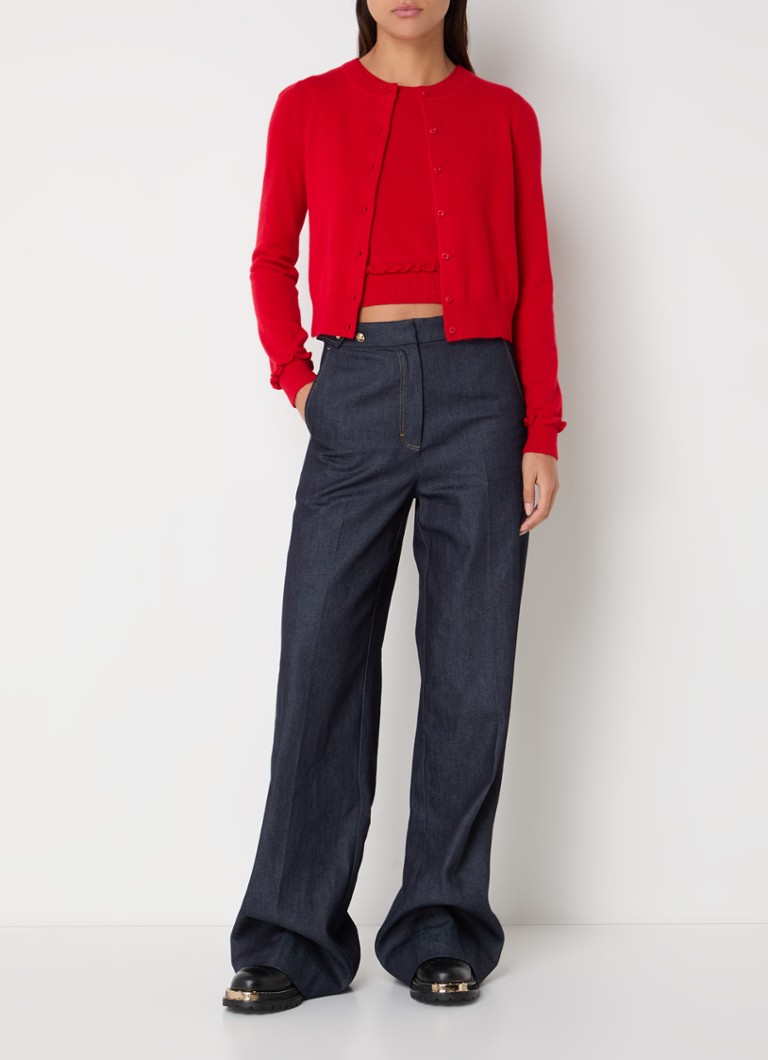 Cardigan Sandro in pregiata maglia di misto cashmere e lana.